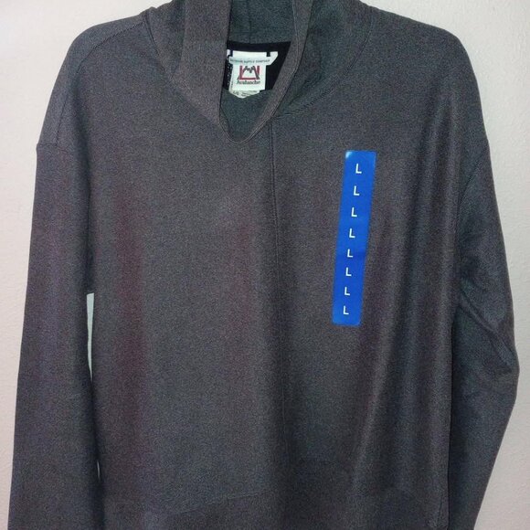 Avalanche Women's Size Large Gray Cowl Neck Long Sleeve Pullover SweatShirt - Picture 2 of 4